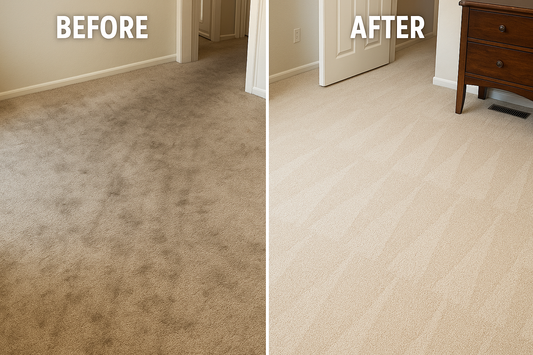 carpet before clean and carpet after clean