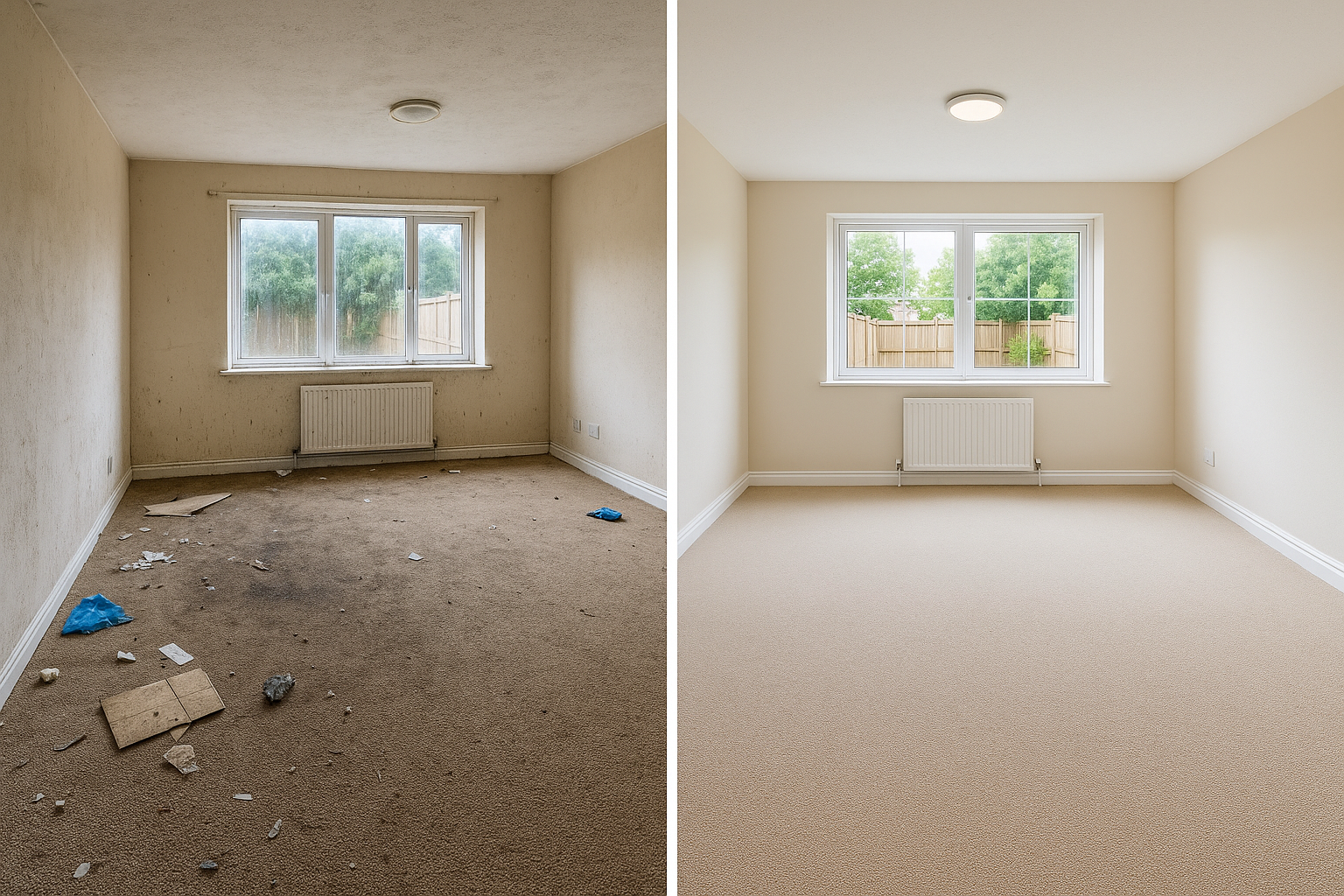 end of lease cleaning before and after