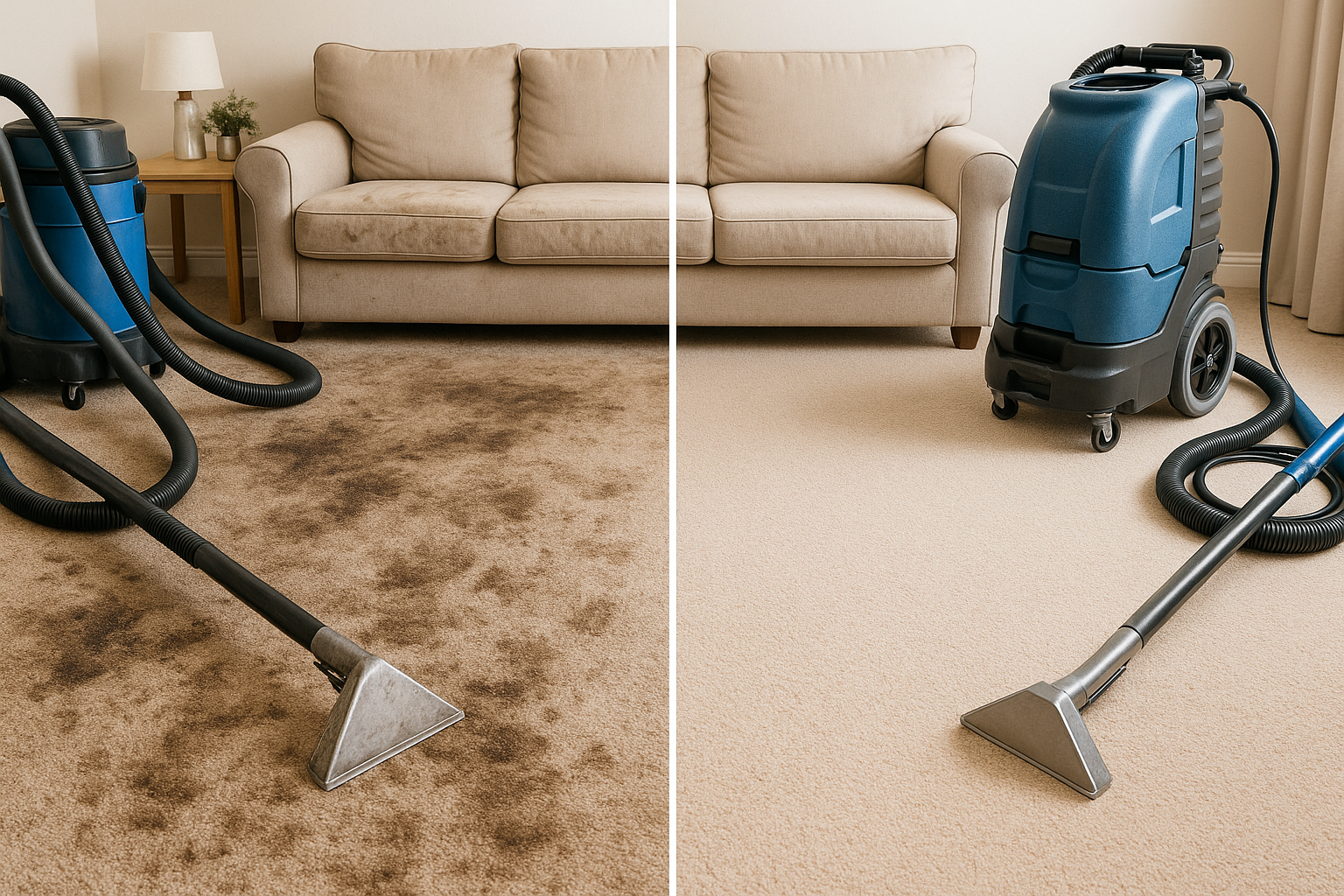 professional carpet clean before and after
