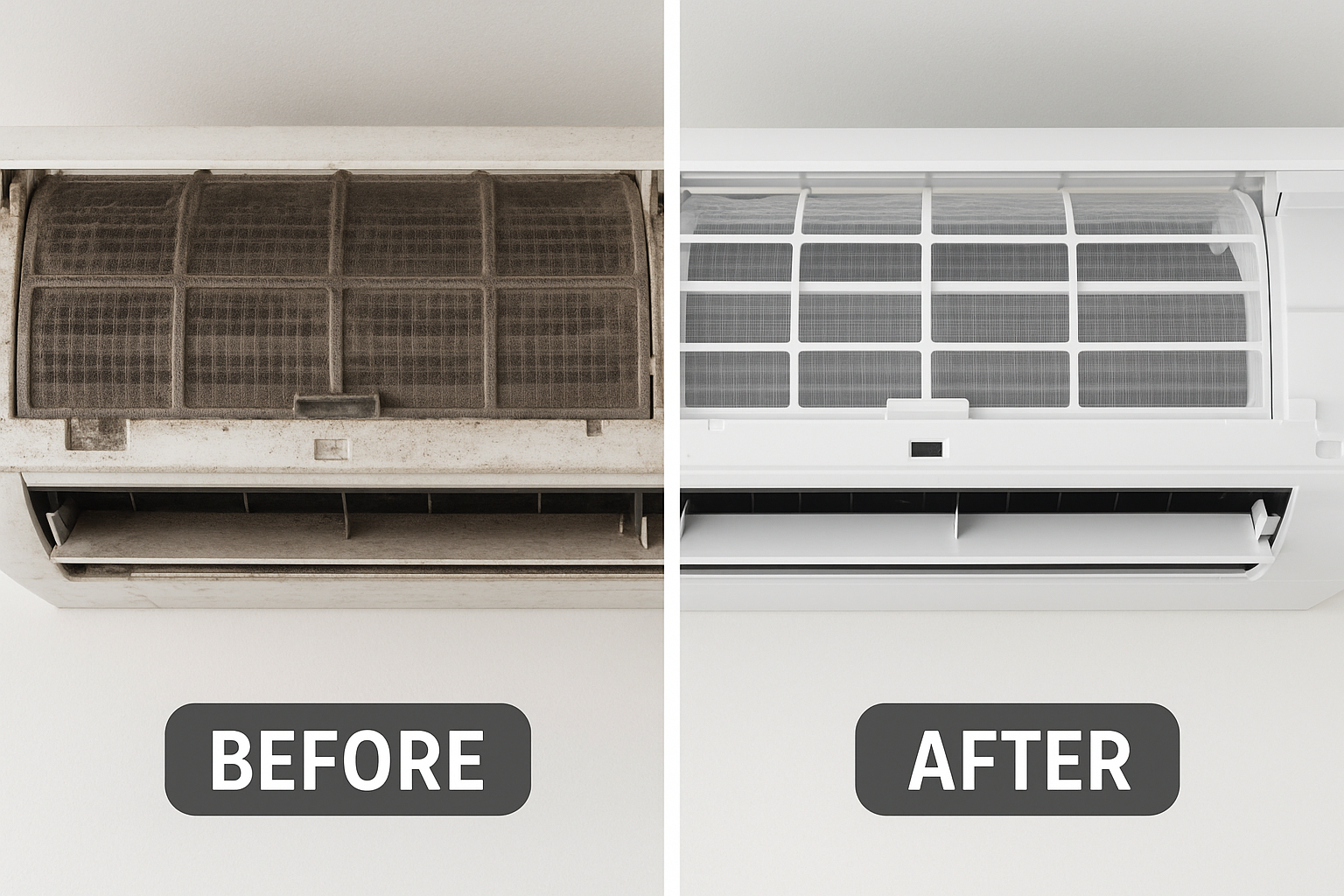 Air conditionner Clean before and after