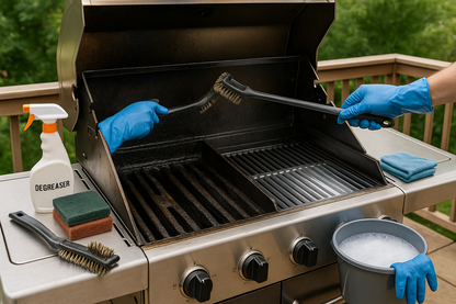 Professional BBQ grill Cleaning Service, front